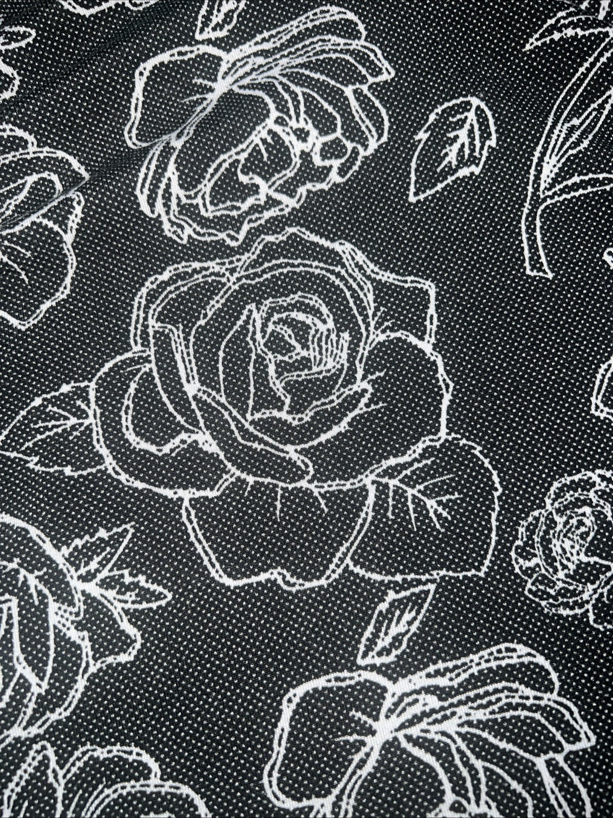 Lularoe Nicole Dress Black White Dots Tattoo Roses 2XL 22/24 20/22 2X Vintage ❤️