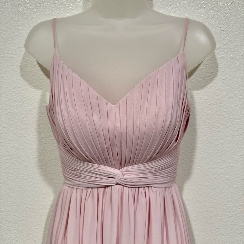 custom pink cami spaghetti strap sleeveless long maxi dress bridesmaid prom