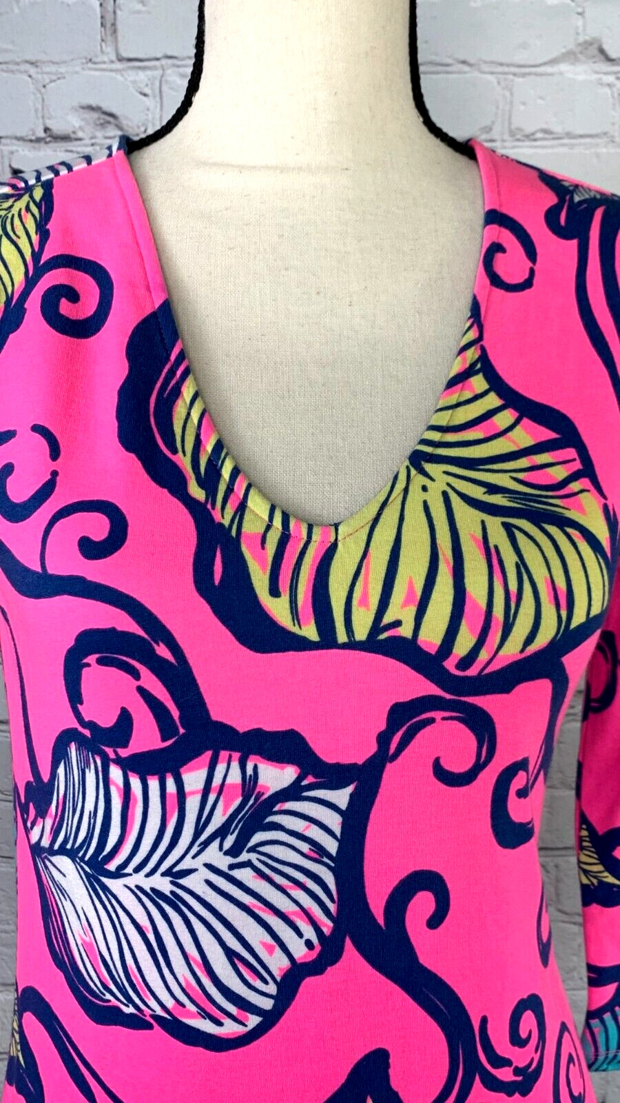 NEW Lilly Pulitzer Clarke Leaves in the Breeze Tropical Terry Cotton Dress Small