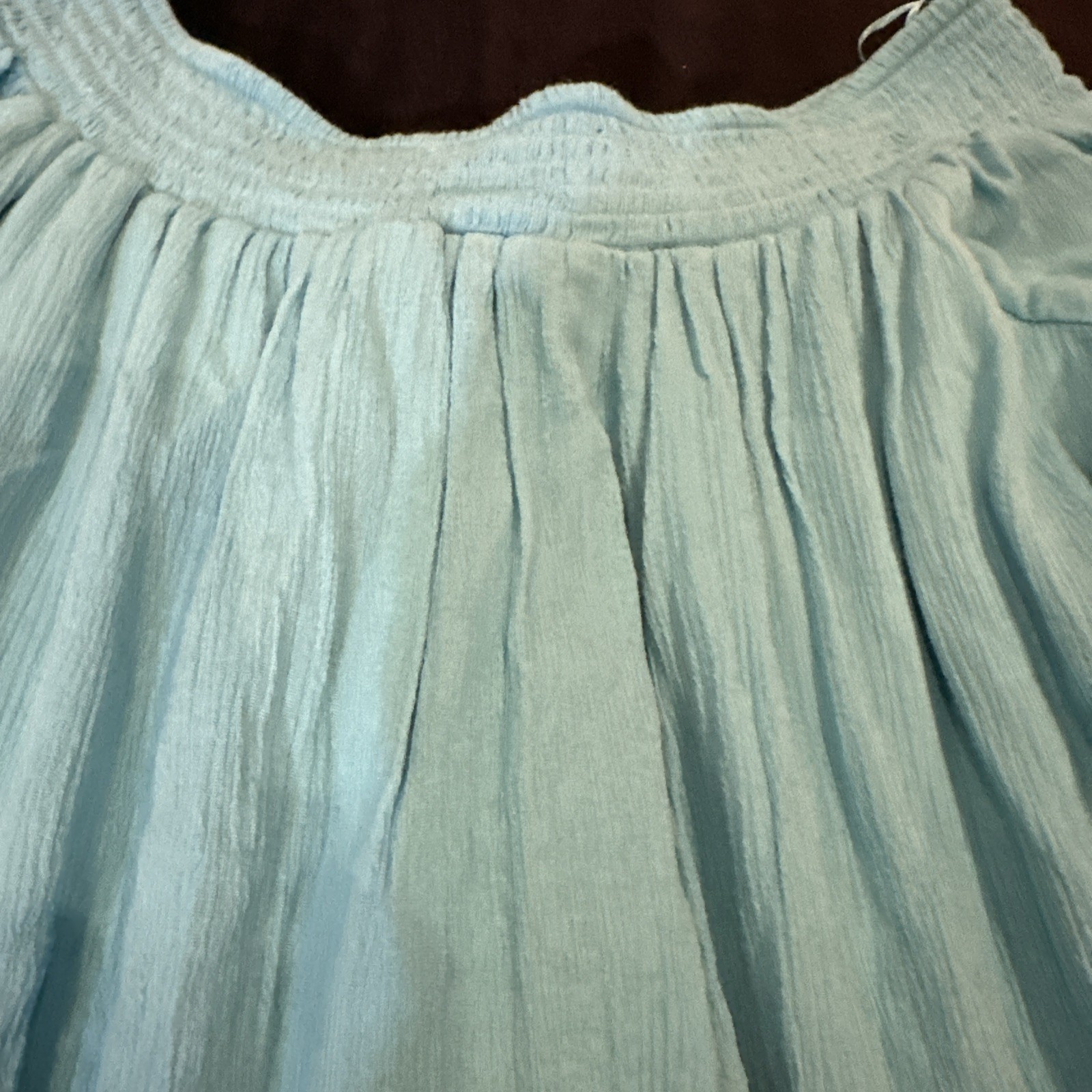 Red Camel Dress Womens Size Large Aqua Blue Lined Mini/shirt Boho, Southwestern
