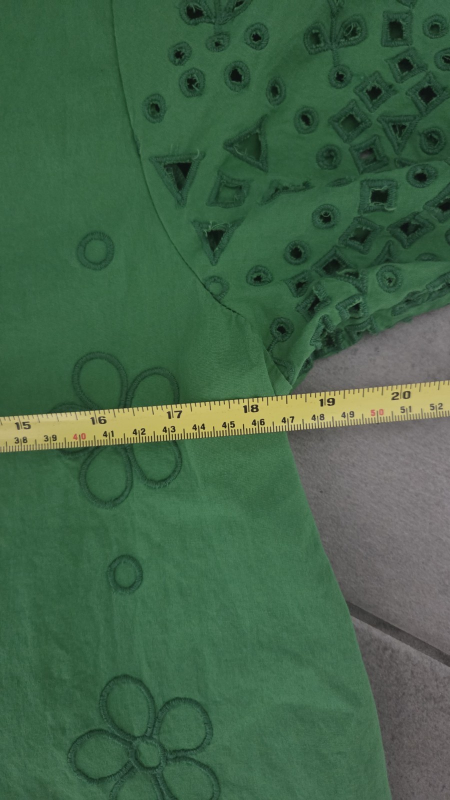 Womens Jude Connally Green Floral Eyelet Hazel Dress Sz XL Preppy Spring Easter