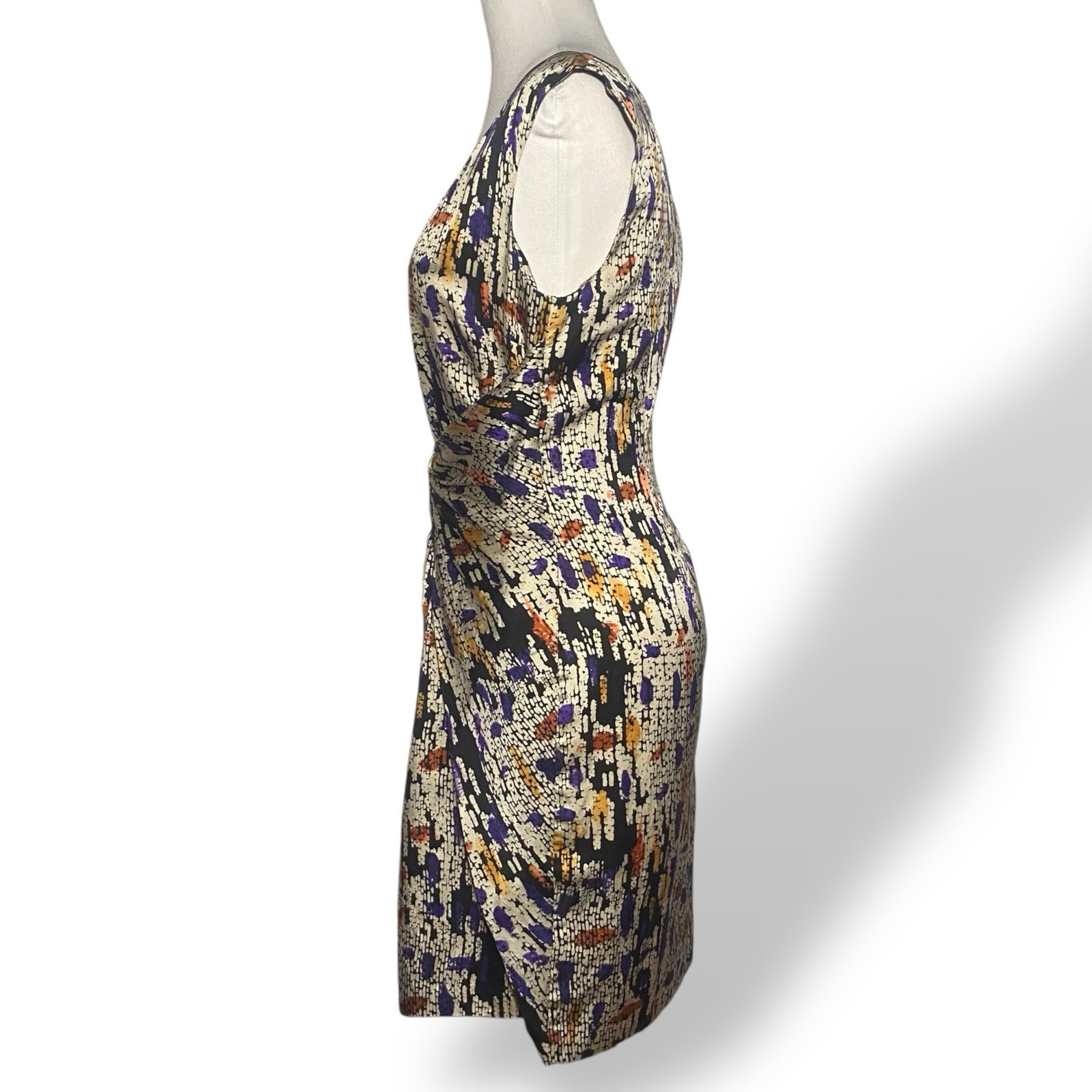 Cynthia Steffe Dress Women Size 8 Silk Cotton Multicolor Sleeveless