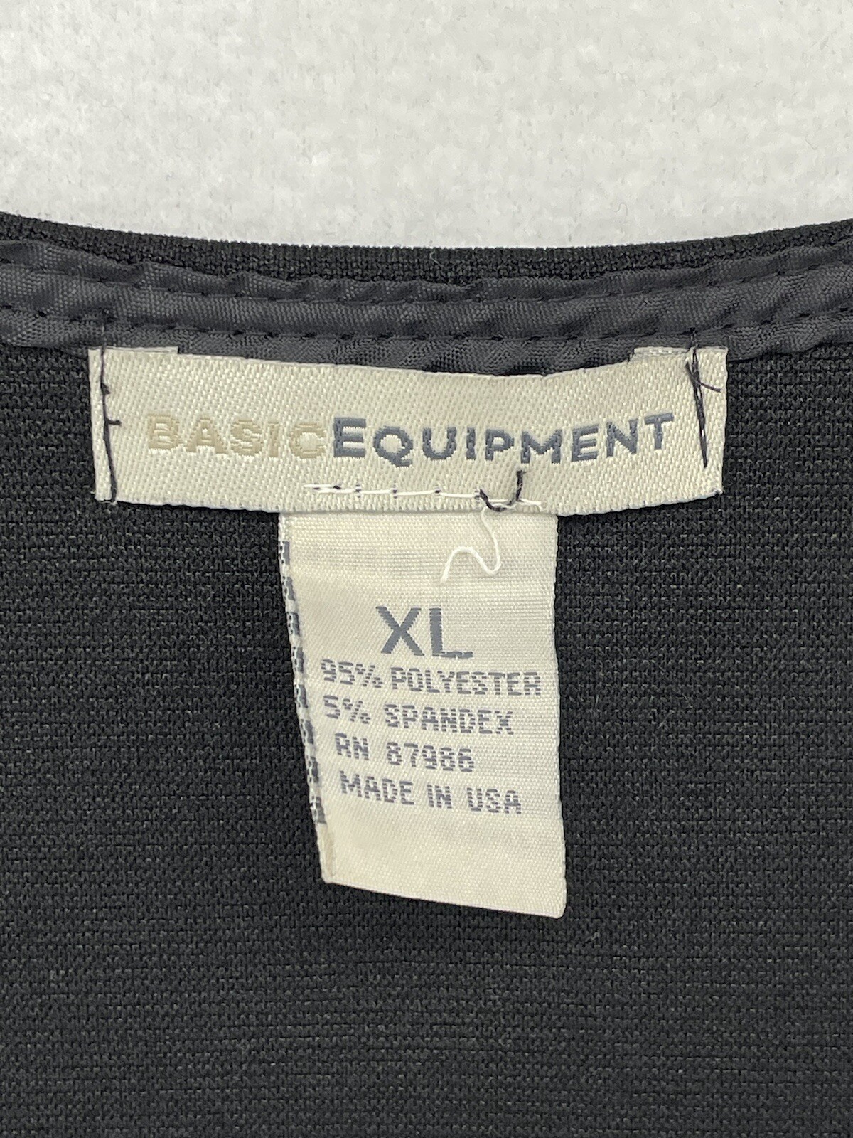 BASIC EQUIPMENT WOMENS DRESS BLACK EXTRA LARGE XL SHEATH SCOOP NECK 1/2 ZIP
