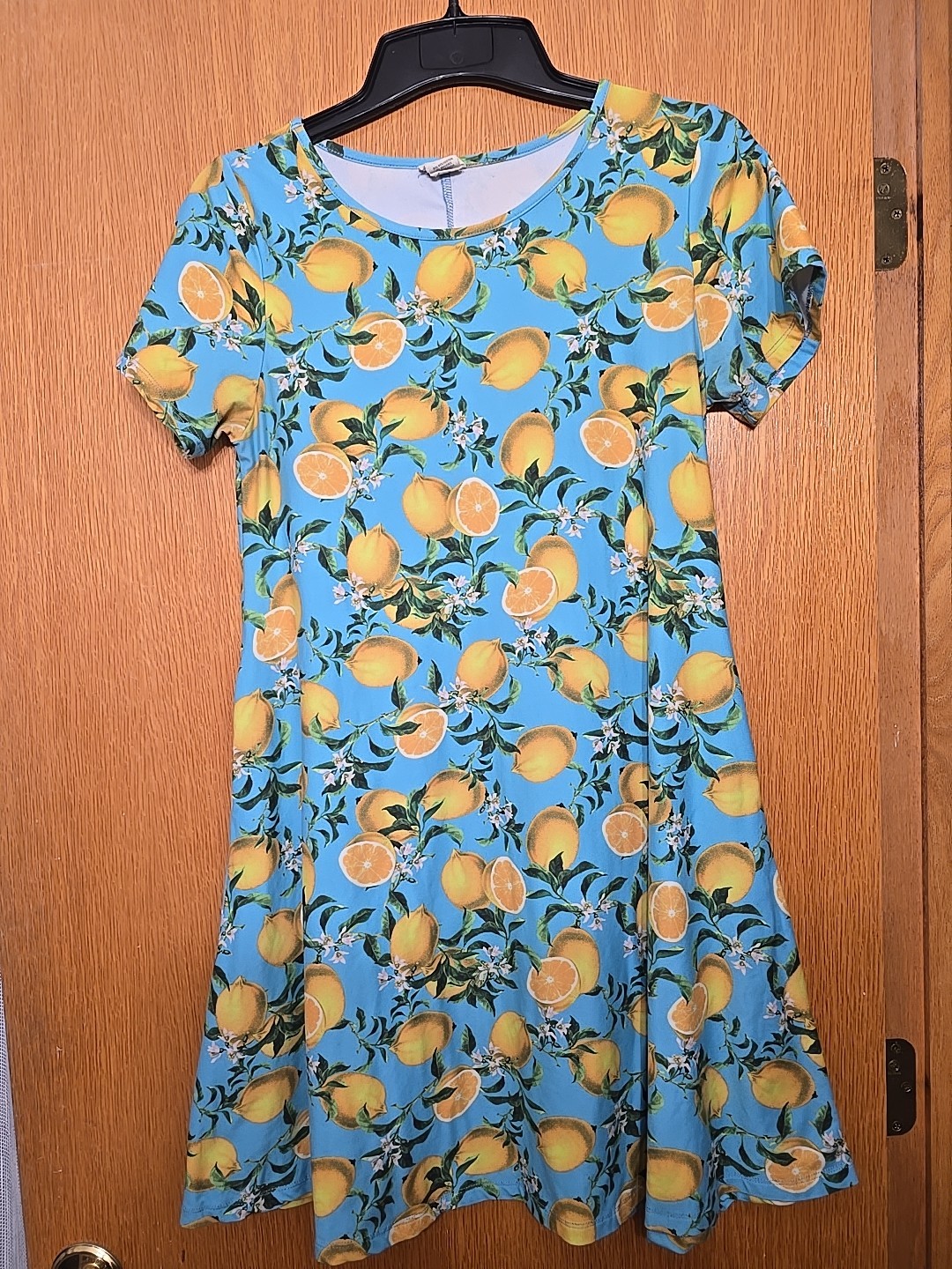 Yelete Lemon Fit And Flare dress With Pockets Size Medium M