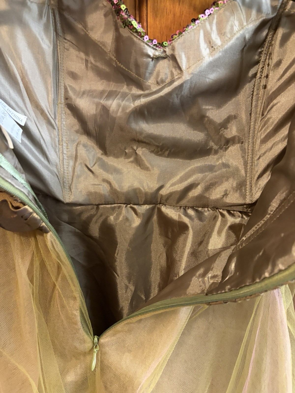 Dancing Queen Short Iridescent Layered Tulle Fit and Flare Formal Dress L – NWT