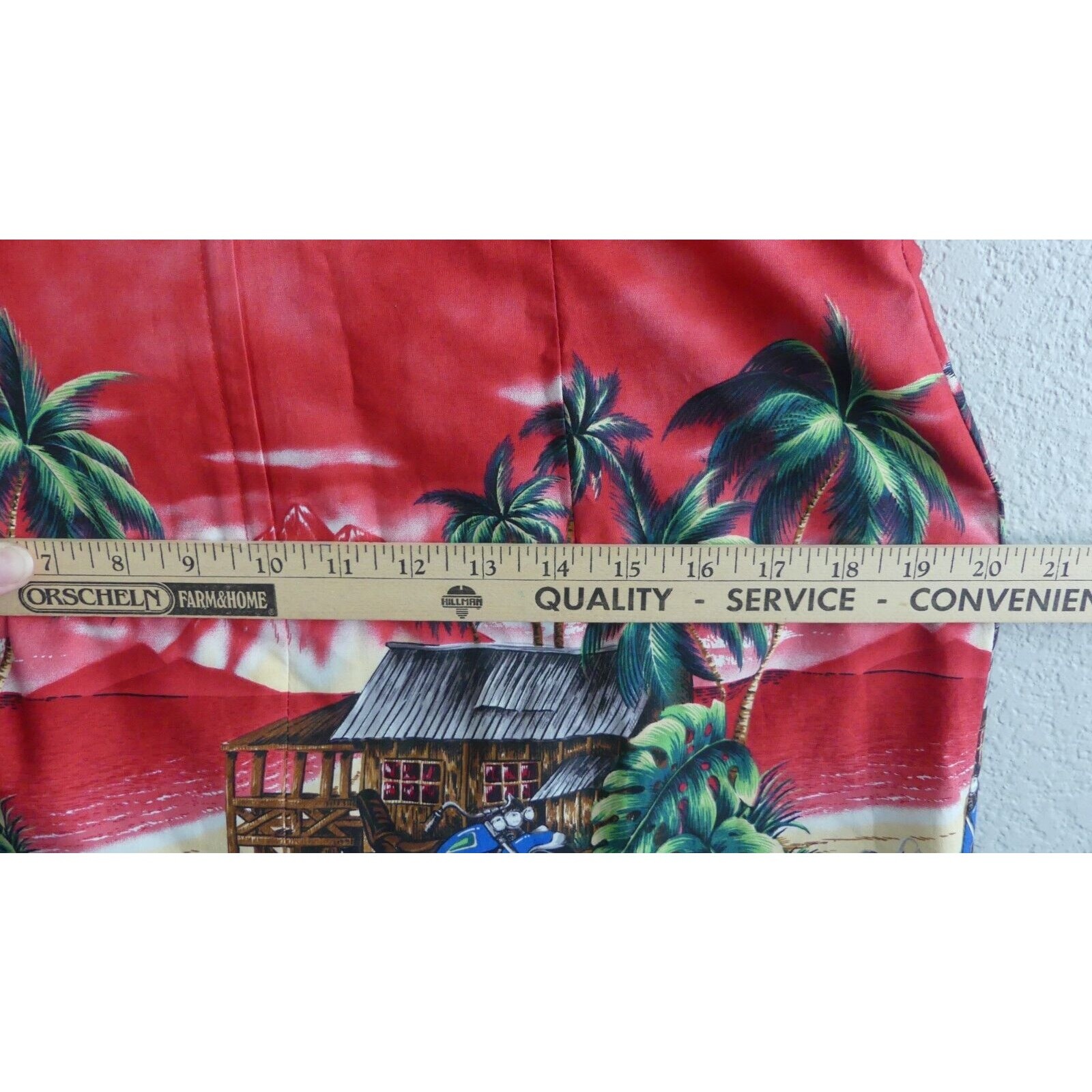 KY’s Hawaii Motorcycle Sundress Large Chopper Tropical Graphic Vintage