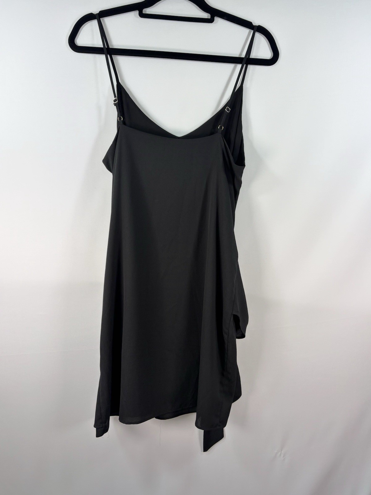 River Island Black Ruched Side Dress Size Uk 14