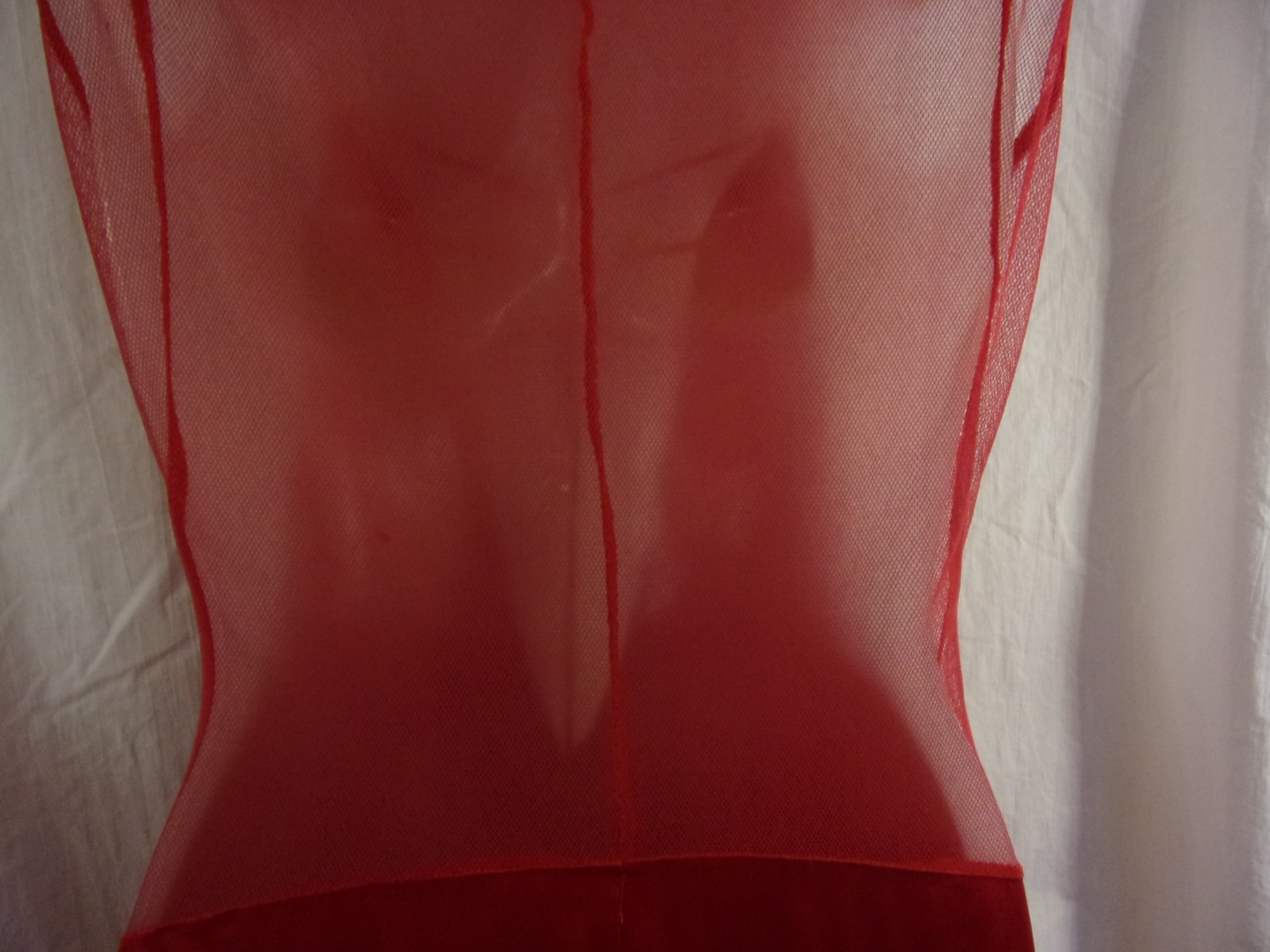Plein Sud Red Silk & Mesh Top Slip Dress 38/6 Sexy Y2K shows alot of Skin