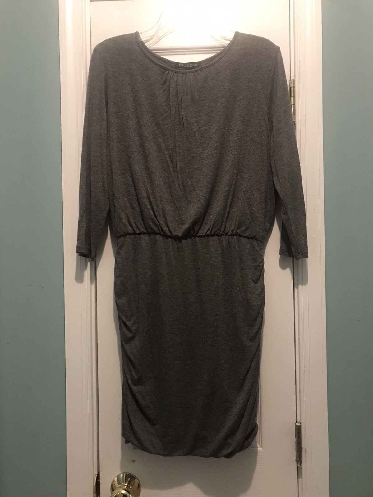 GREEN ENVELOPE LOS ANGELES CHARCOAL LONG SLEEVE DRESS SIZE L