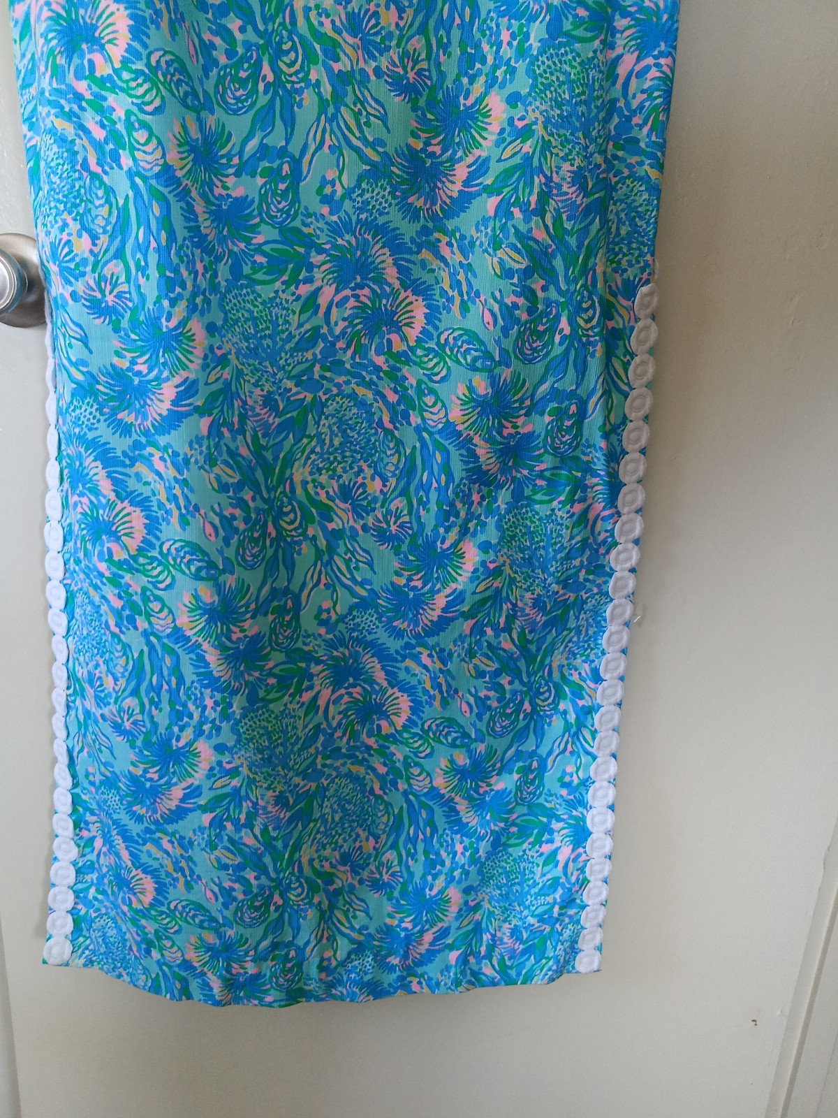Lilly Pulitzer Women’s AshlerMaxi Dress Sleeveless Round Neck Lace Zip Size 8