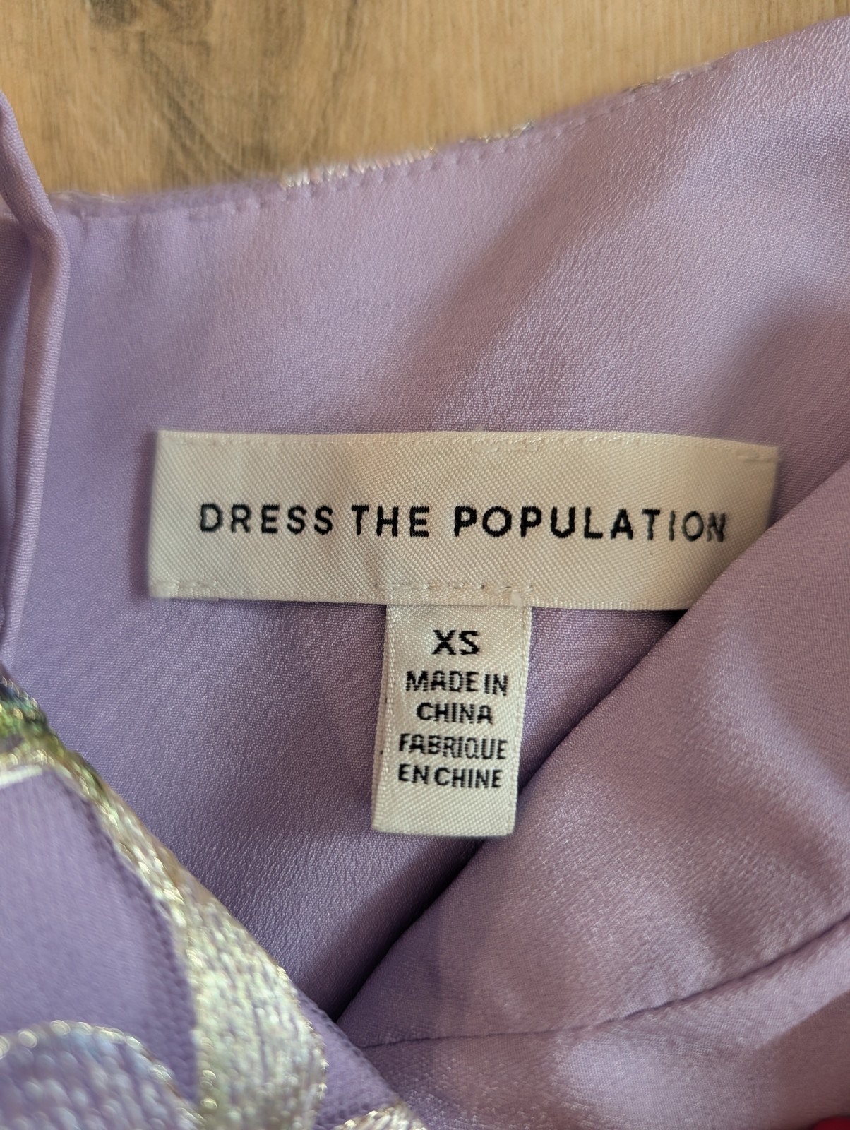 NWOT Dress the Population Blakely Lilac Floral Midi Dress XS
