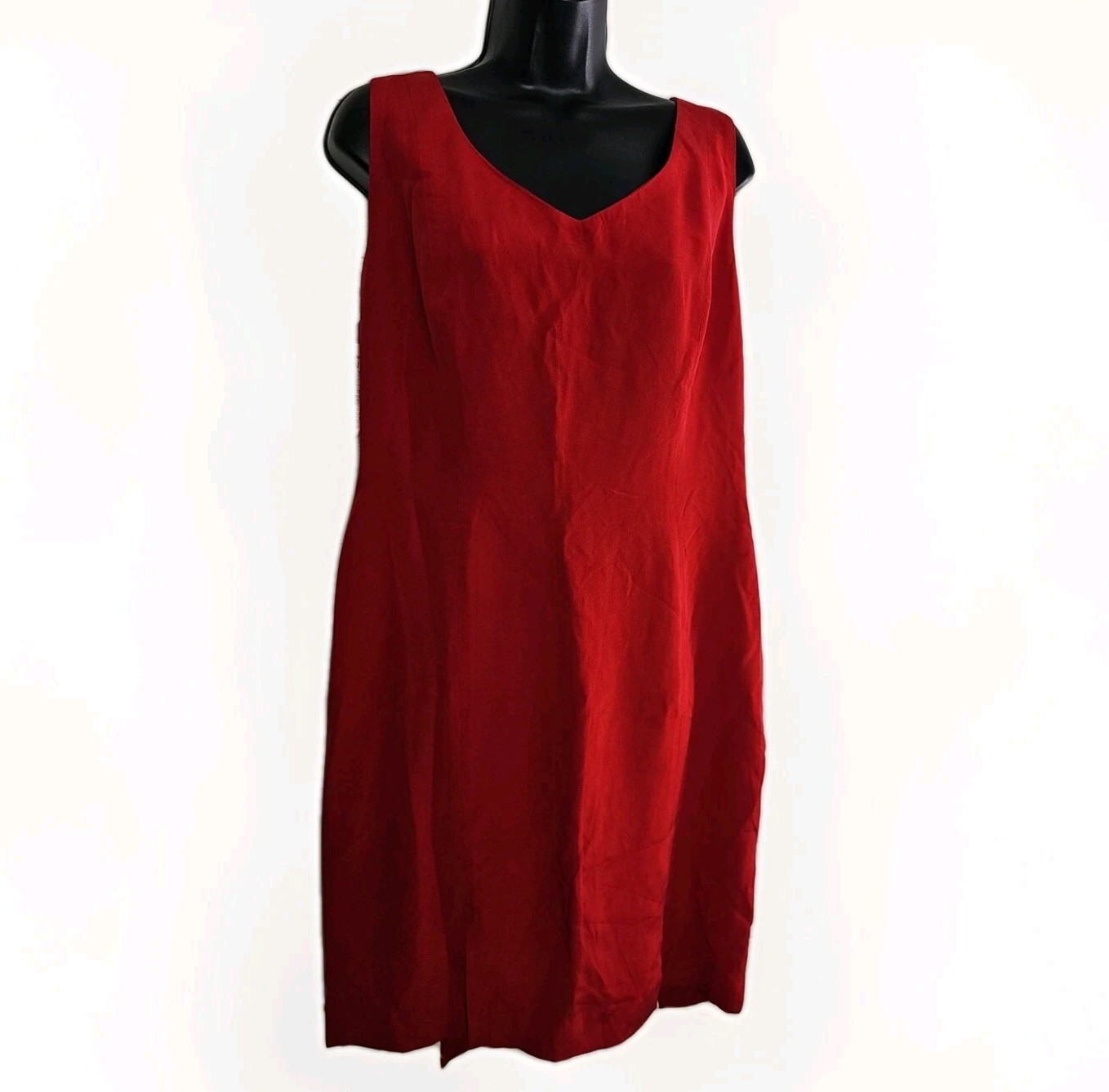 YL By Yair Vintage Red Silk Deadstock Dress Size 14 90s Y2k
