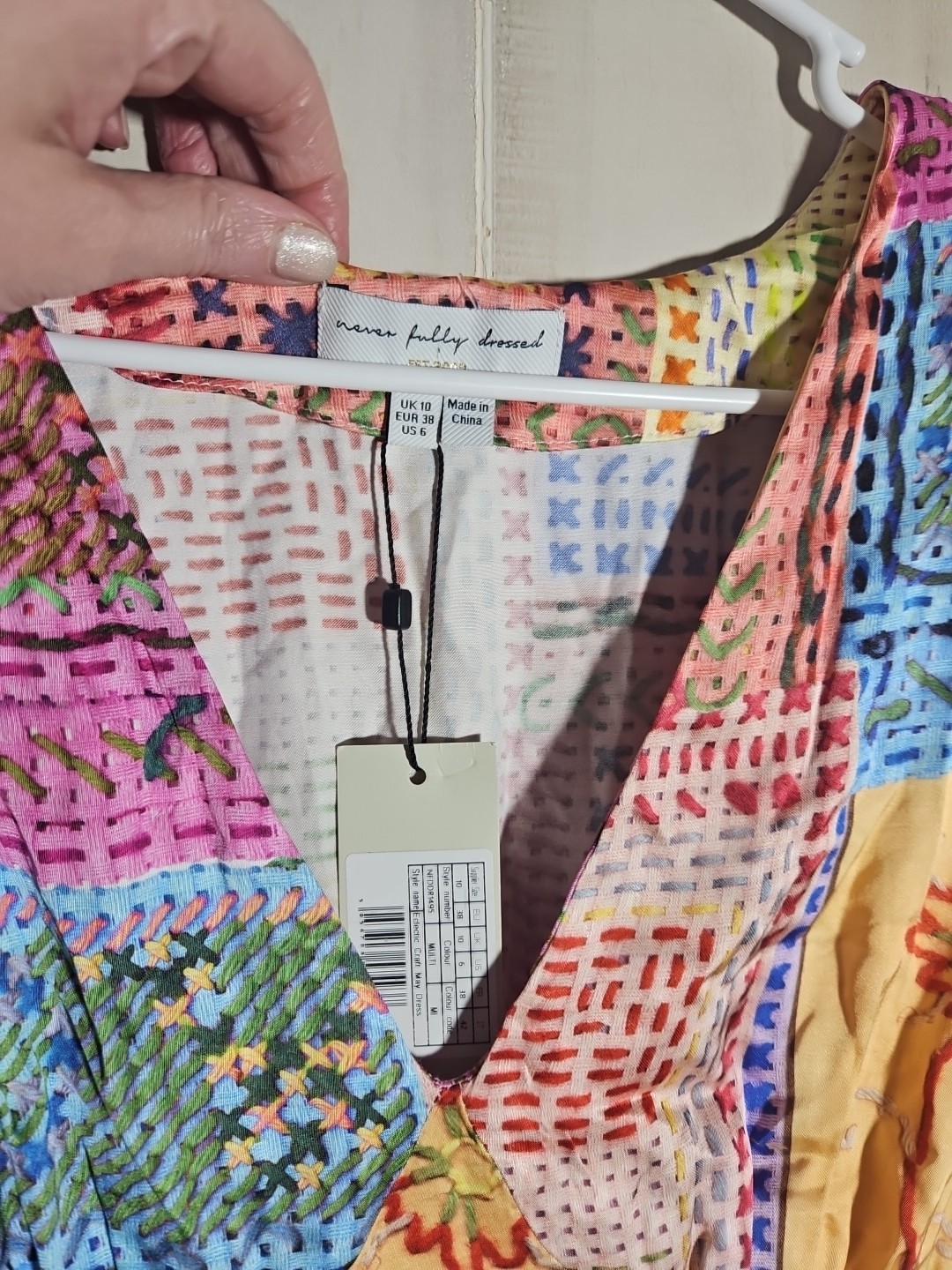 Never Fully Dressed May Patchwork Maxi Dress Sz 6 NWT Eclectic Boho Gypsy