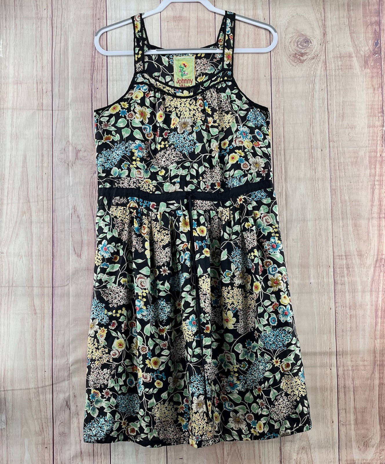 JOHNNY WAS Women’s 100% Silk Floral Mini Dress Unlined Multicolor Pockets Sz XS
