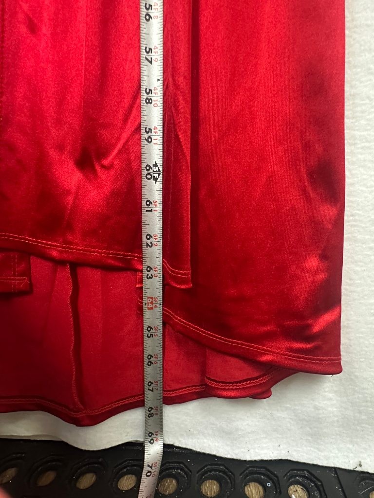 Emerald Sundae Satin Corset Gown Juniors Large Red Open Back Stretch NWT FLAWS