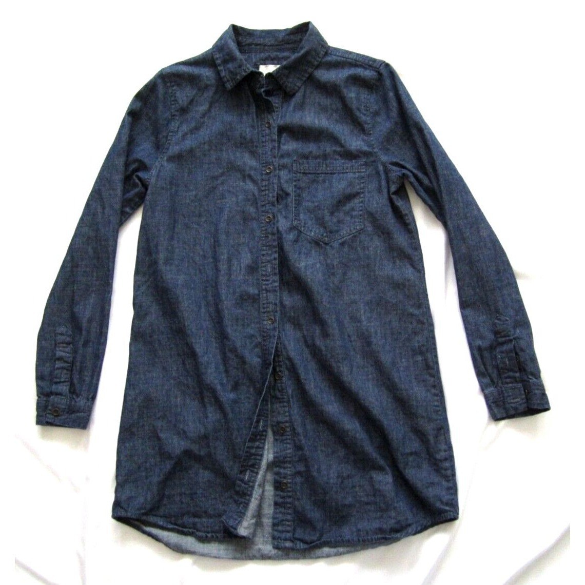Women’s Forever 21 Chambray 100% Cotton Button Up 1 Piece Dress Sz Small (WK24)