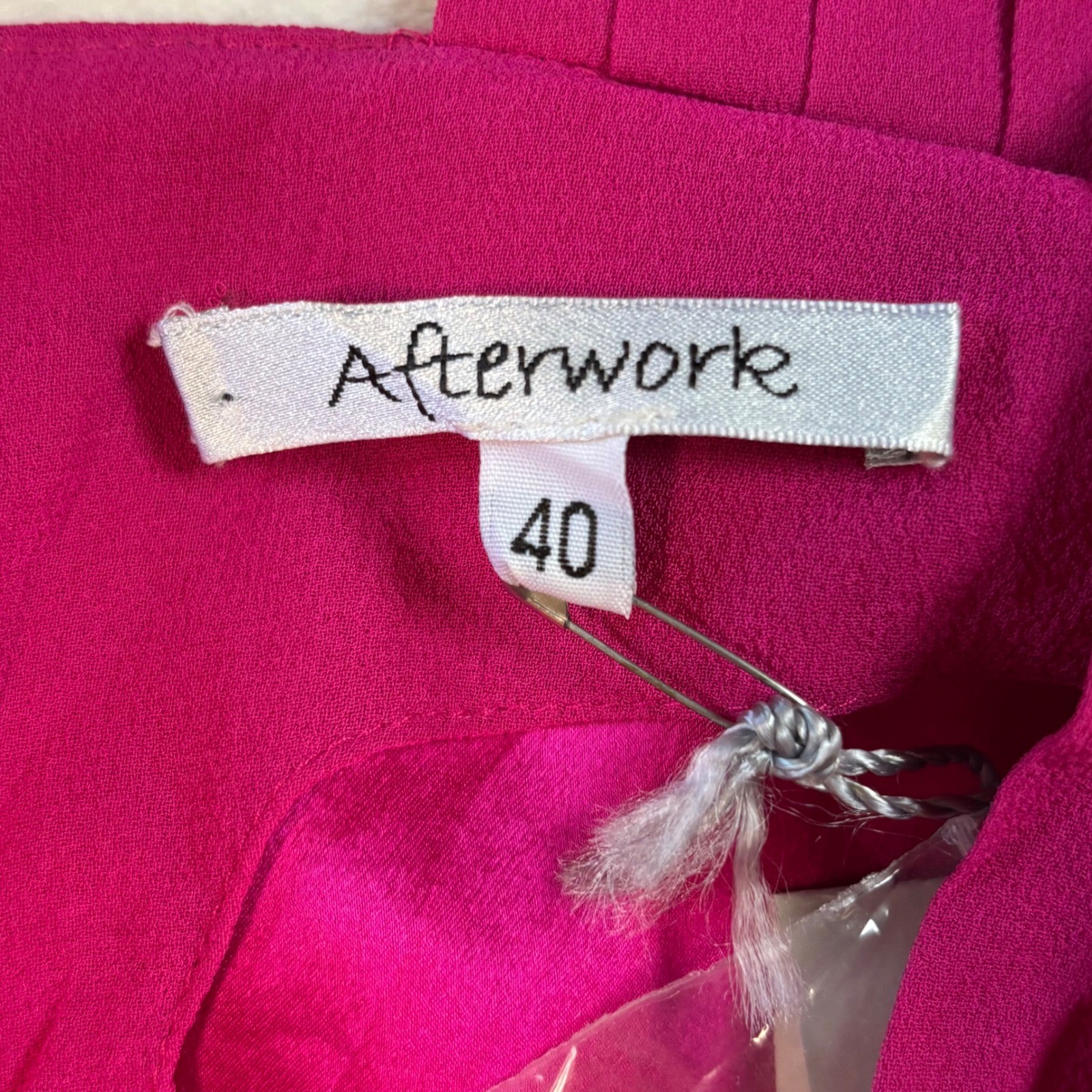 Afterwork MagentaPink Ruffle Front Pleated Sleeveless Cocktail Dress Open Back40