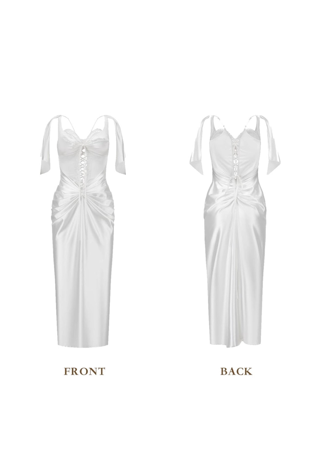 Lacemade White Satin St. Phoenix Corset Dress Size 1XL