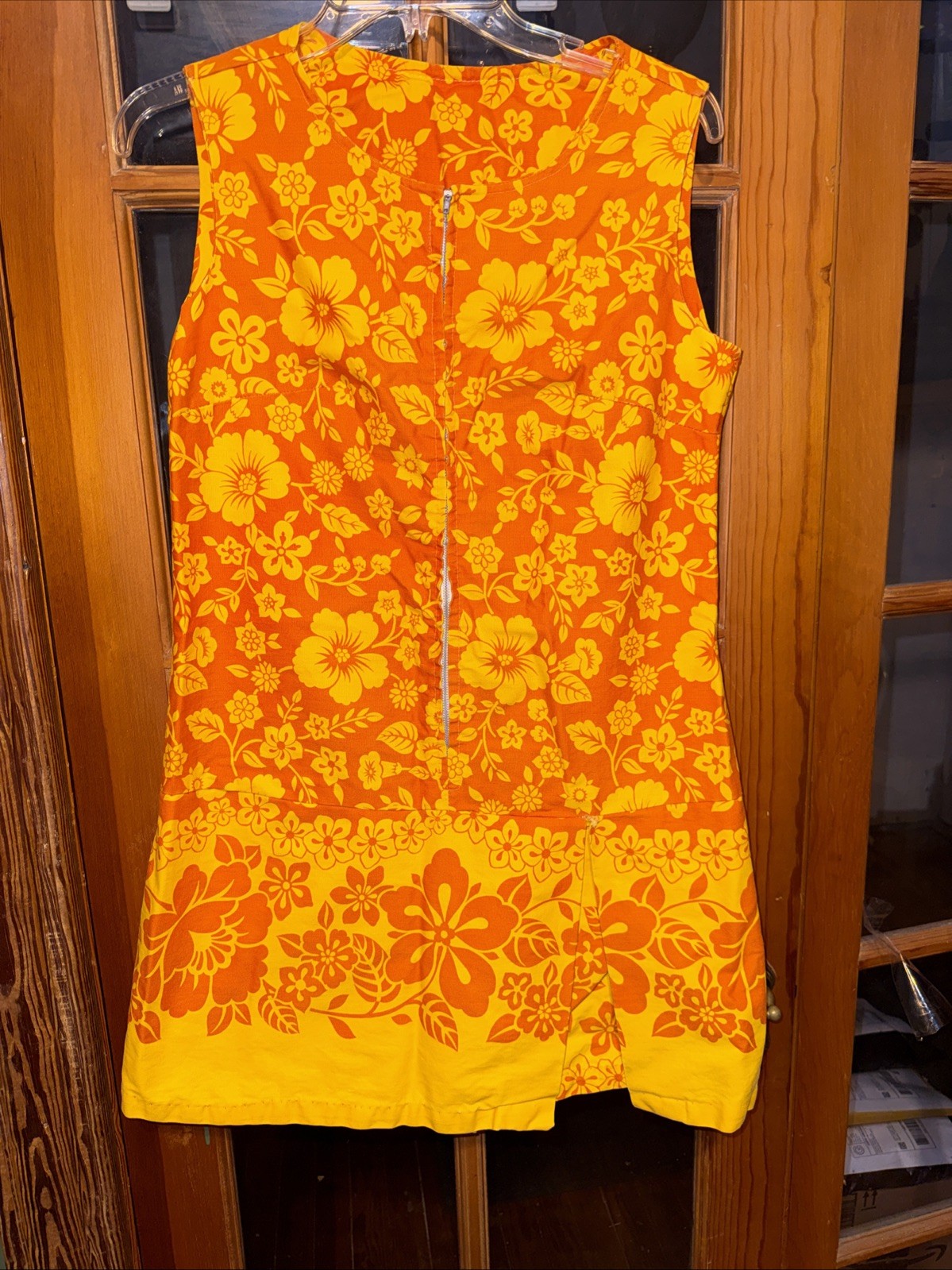 Vintage 1960s Hawaiian Mod Mini Dress With Built In Shorts Culottes