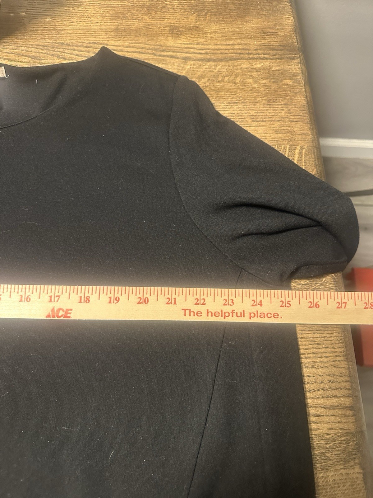 H&M Women’s Black Shift Dress Size 2XL 3/4 Sleeve With Pockets Mid Length