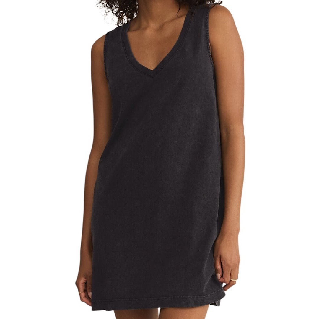 Z Supply Sloane V-Neck Mini Dress Black