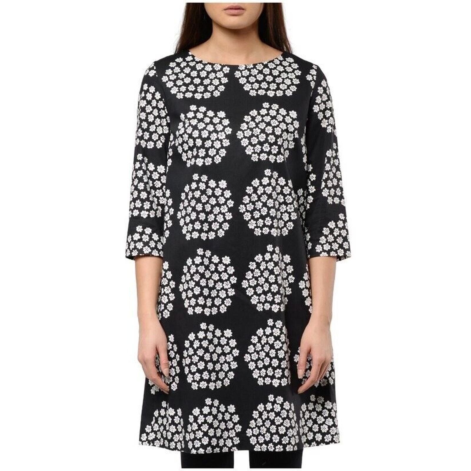 Marimekko Unelma Puketti Tunic Dress Bold Artistic Minimalist Modernist Size 34