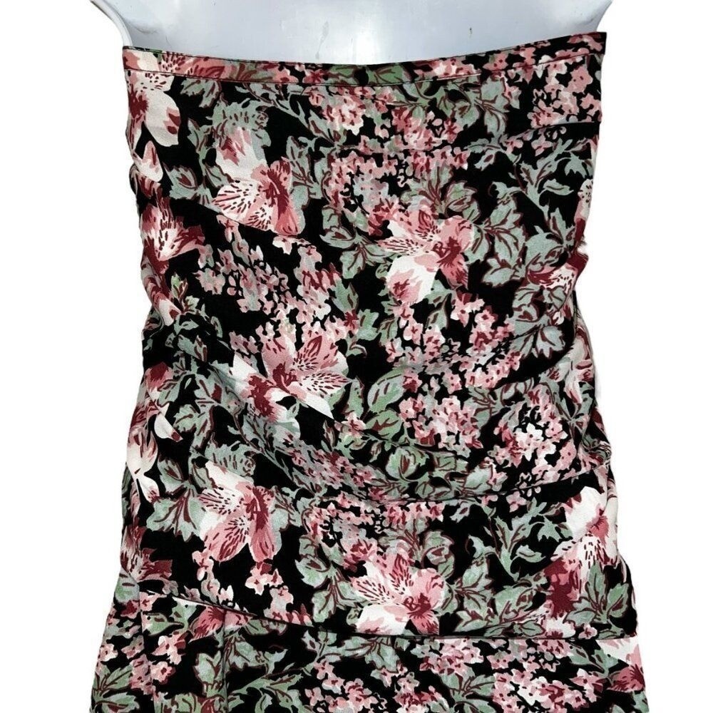 WALTER BAKER Gorgeous Tropical Night Strapless Slanted Hem Dress NWOT $188 4
