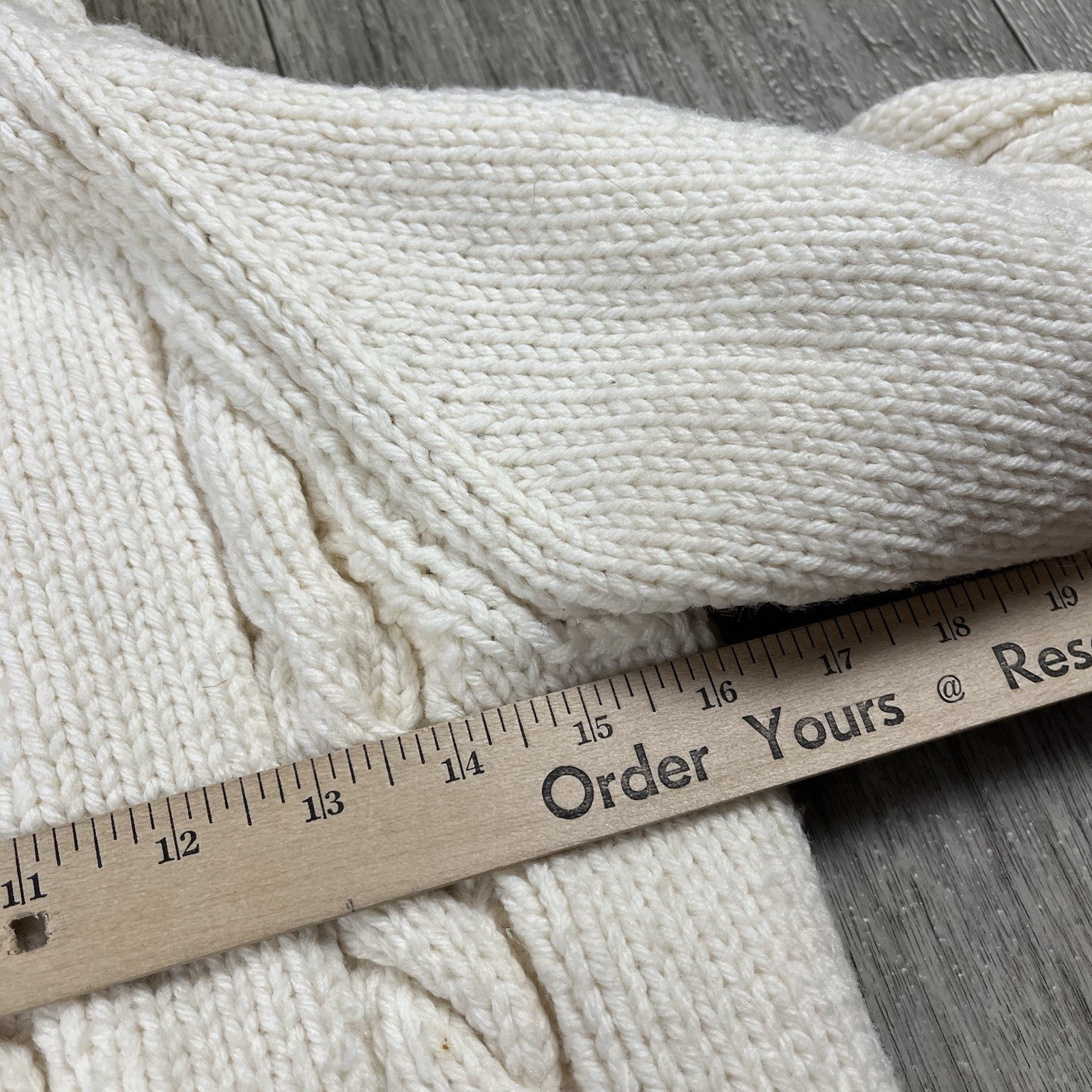 Handmade Vintage Chunky Fisherman Cable Knit Sweater Dress Size S/M Cozy Winter