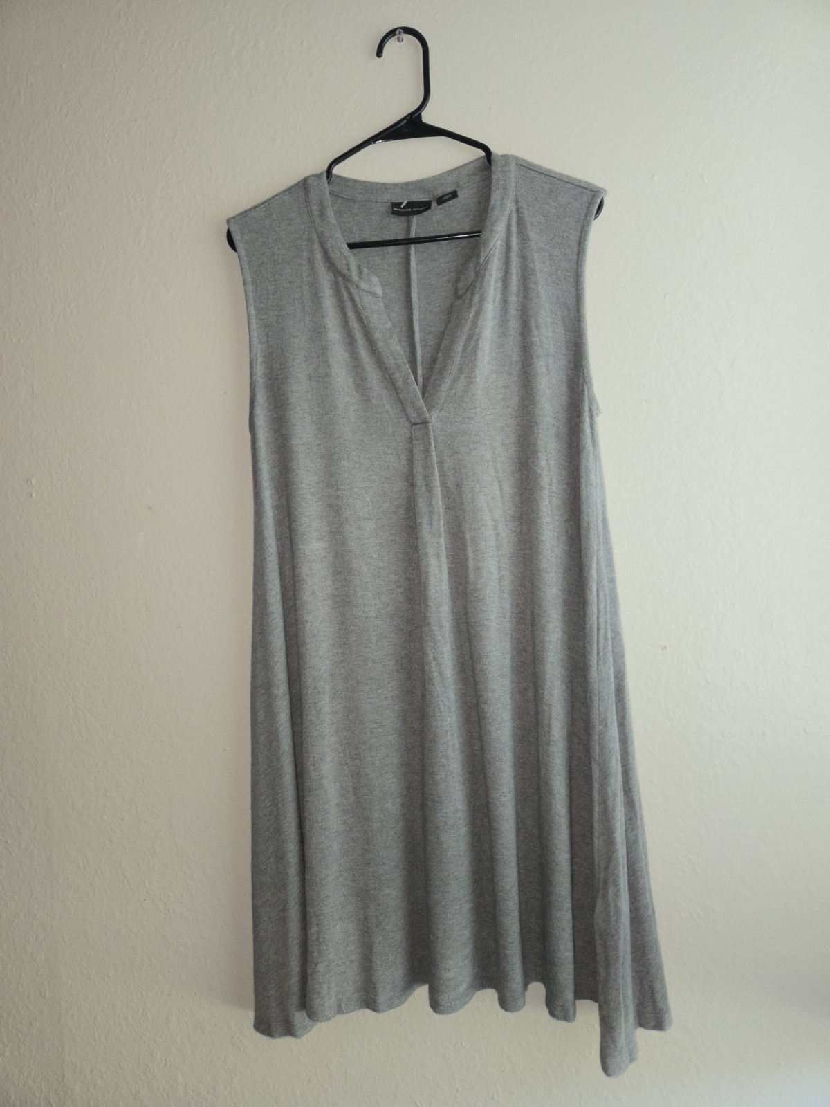 Adrienne Vittadini Women’s Gray Sleeveless Dress Size Large Casual Summer Tank