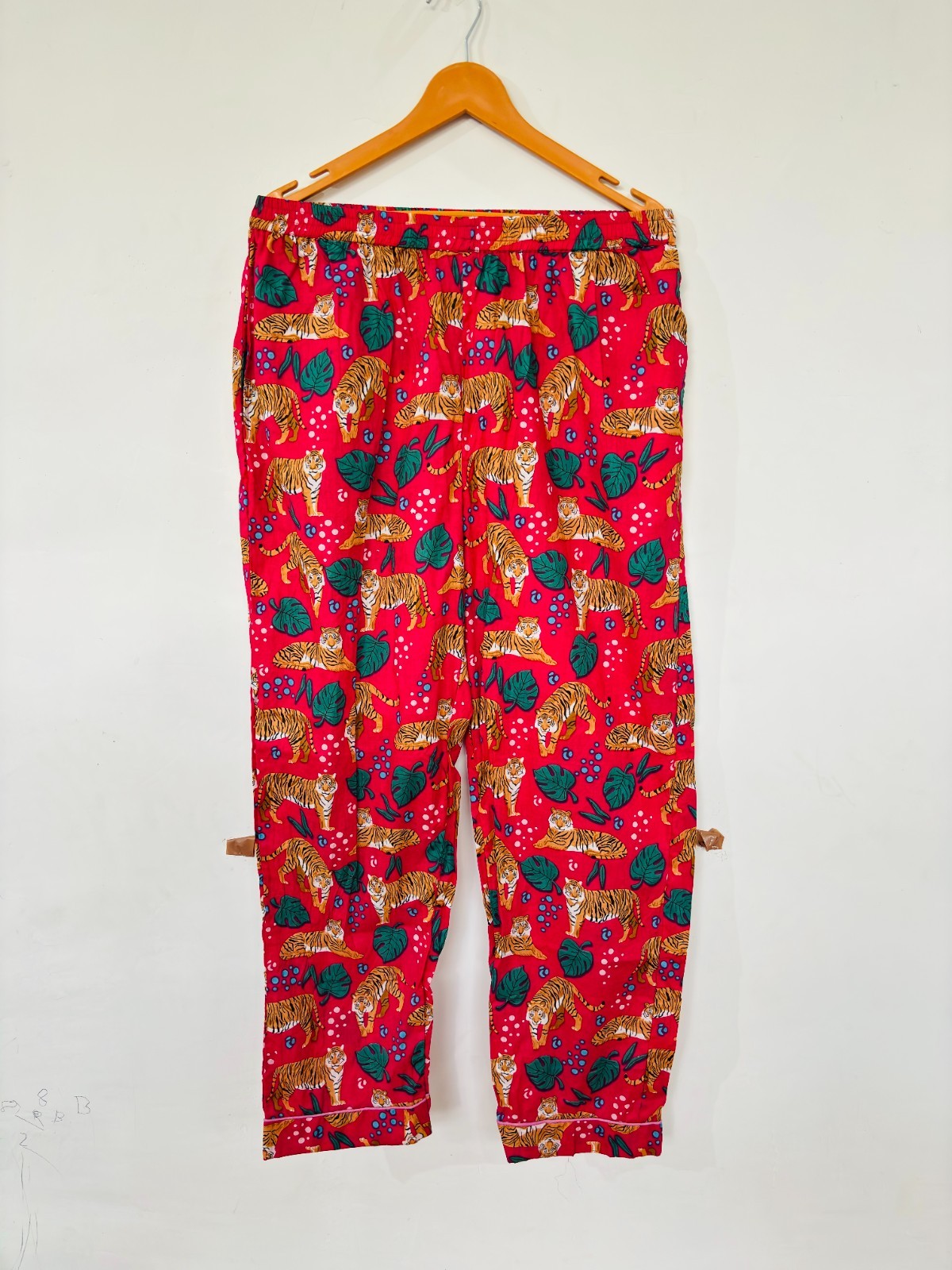 Tiger Print Cotton Pajama Set: Summer Loungewear night wear for woman’s