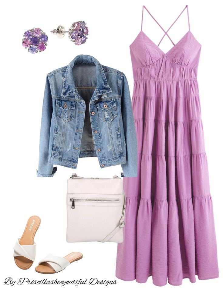 Abercrombie & Fitch Flowy Tiered Maxi Dress in Purple/Pink Size XL Adjustable
