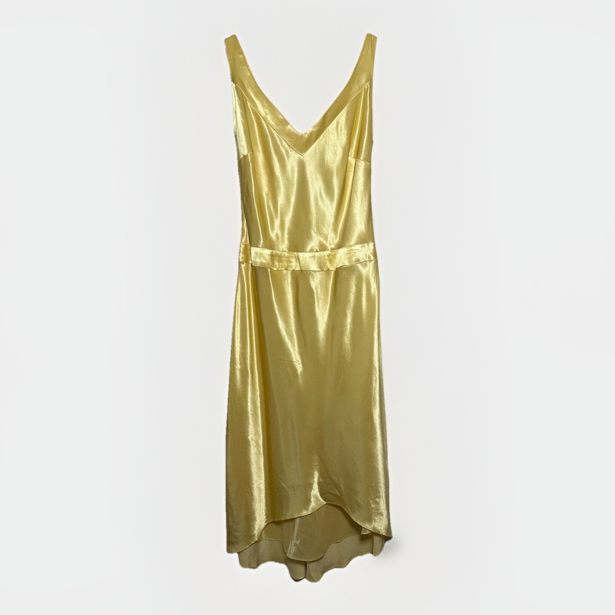 Moda International Midi Dress Medium Satin Brides maid Prom Vintage