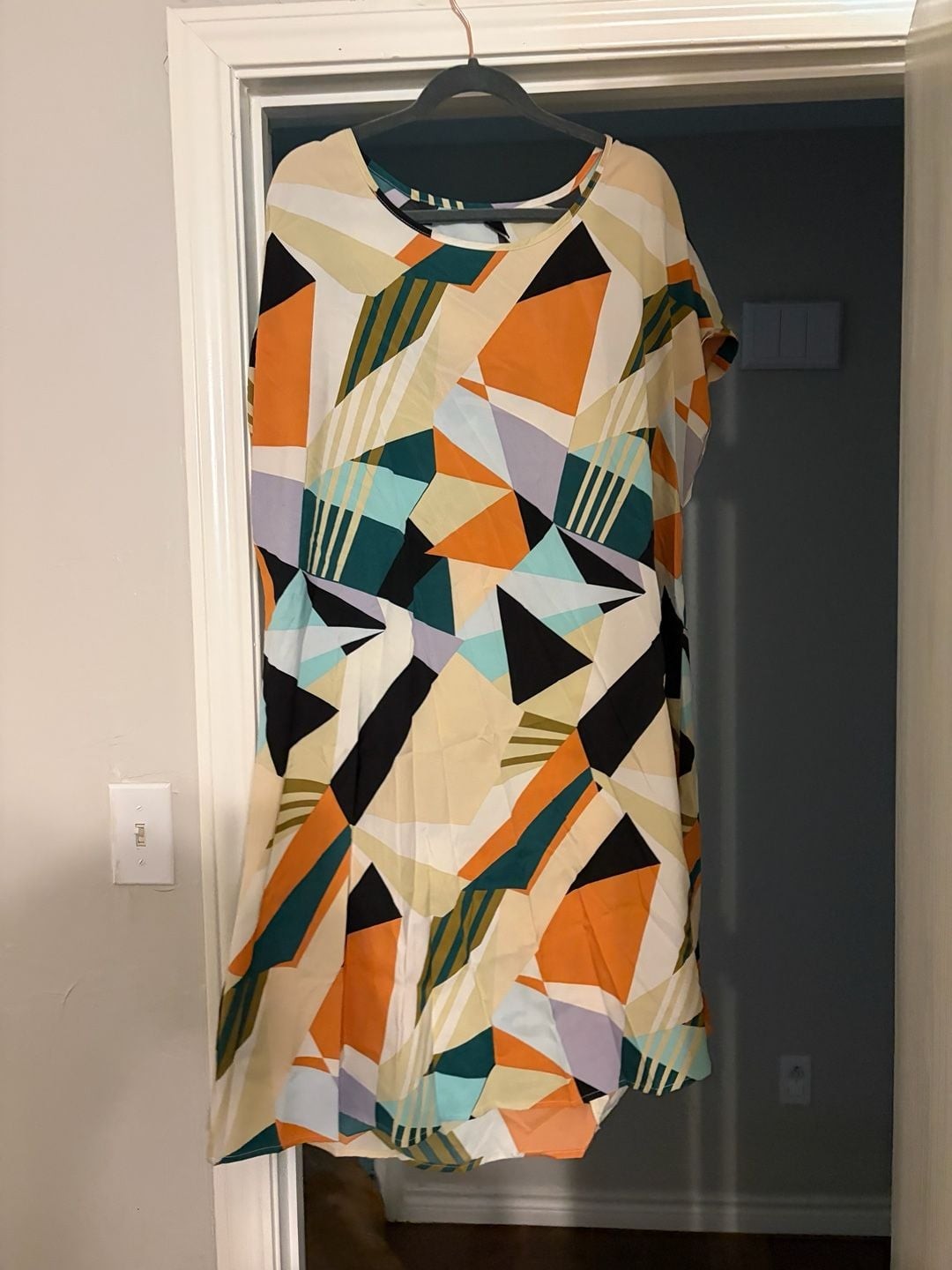 SHEIN Curve Geometric Print Tunic Dress