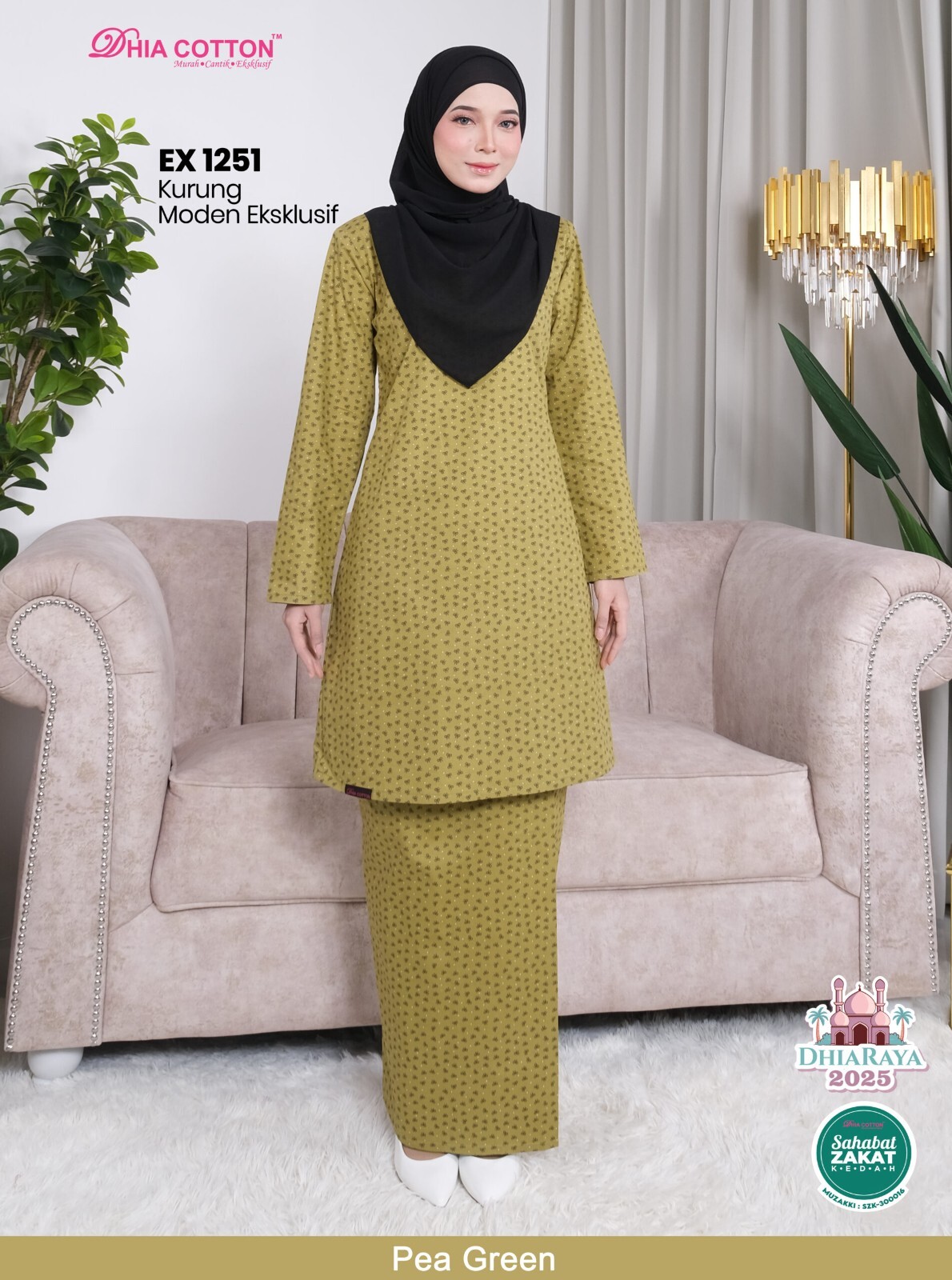 Baju Kurung Moden cotton S Labuh Longgar Kain Lipat ala Batik inc. shipping fee