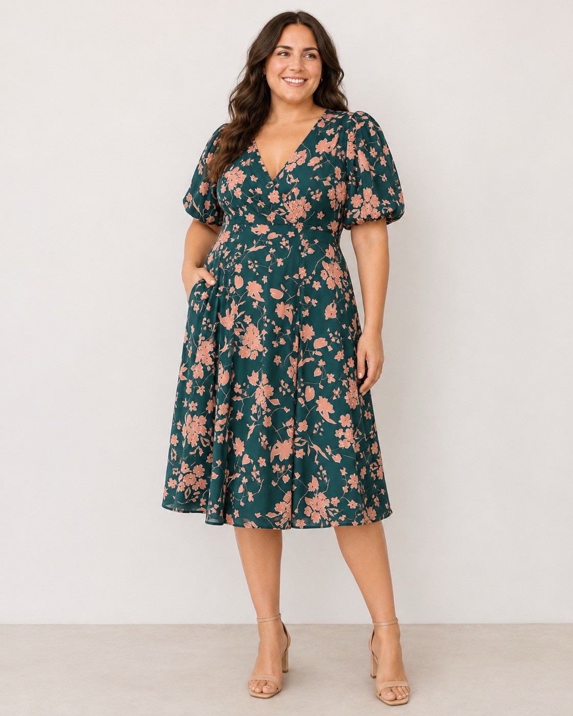NWT baltic born green floral Adele midi dress size XL wedding cottagecore