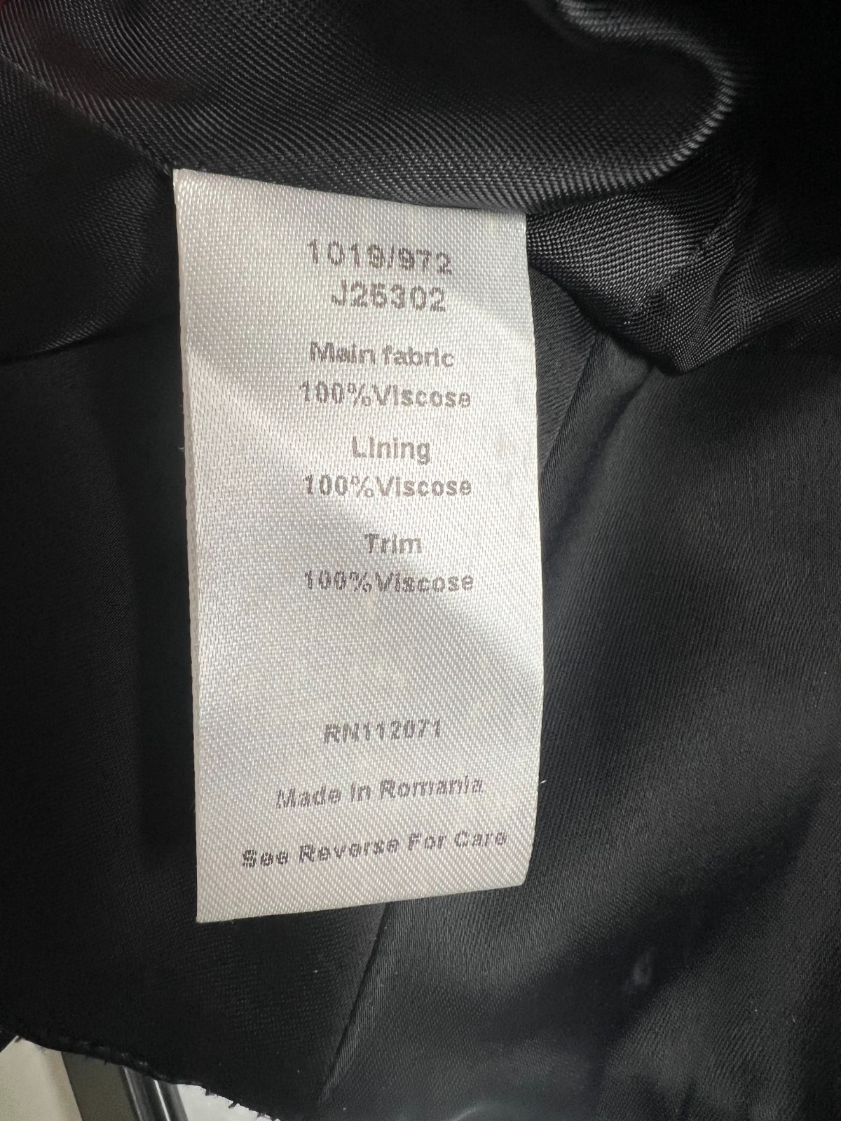 Jigsaw weighty satin Fit And Flare black Dress, Size UK 12