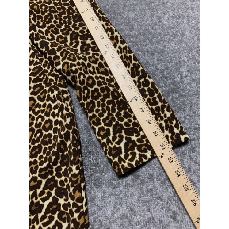 J.Crew Leopard Print Long Sleeve Shift Dress K2150 Brown Tan Womens 12