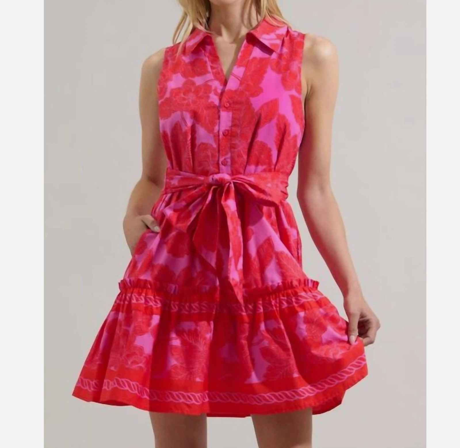 Sugarlips Dress XS Rency Floral Zady Sleeveless Mini