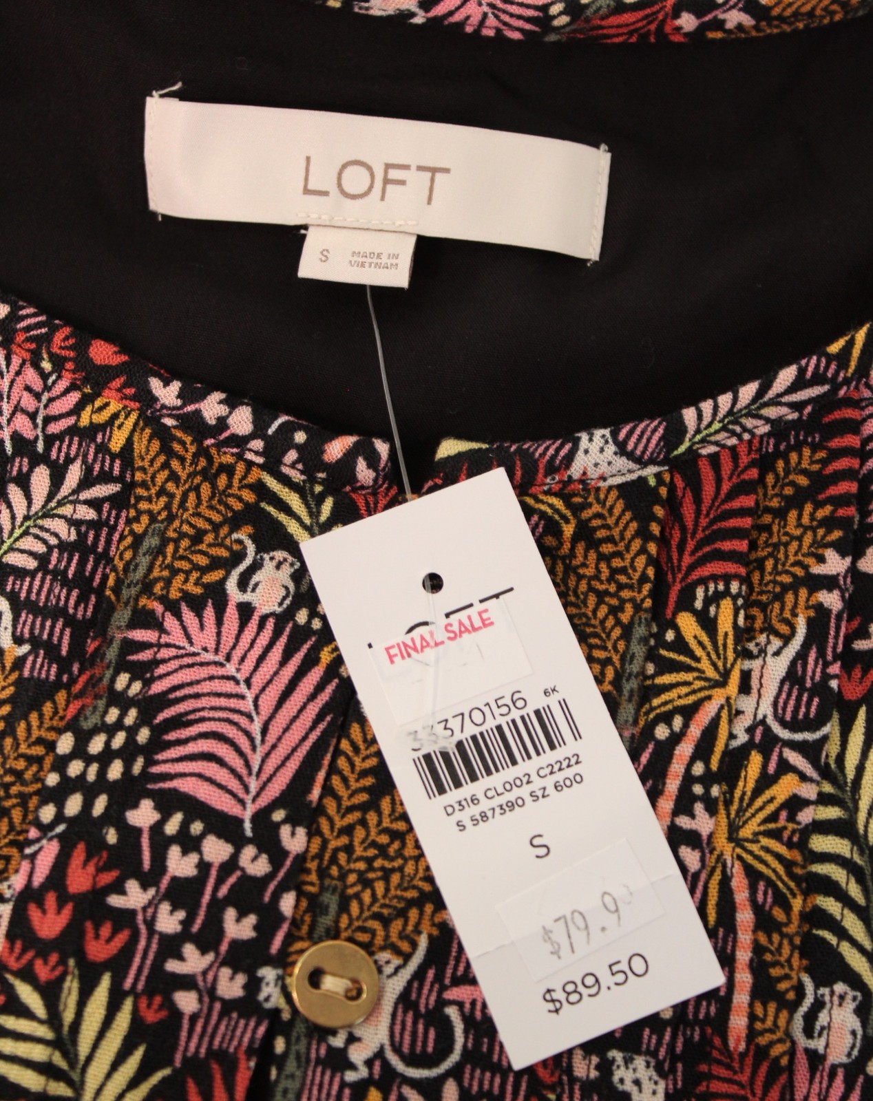 NWT Ann Taylor Loft Jungle Animal Print Short Sleeve Casual Dress Size S Leopard