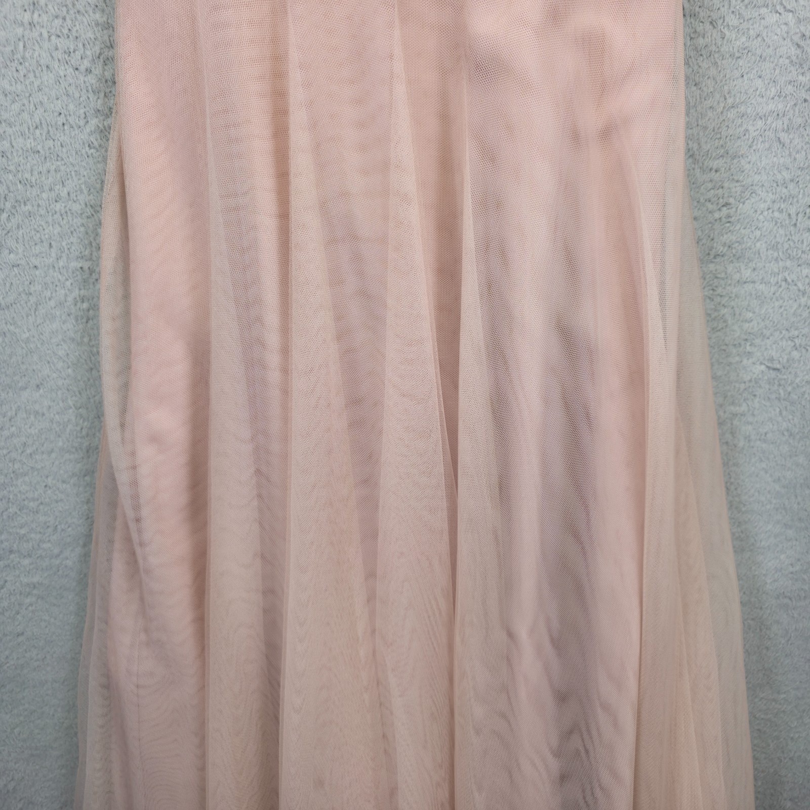 Hitherto Formal Gown Womens 2 Blush Pink Tulle Romantic Bridal Prom Maxi Dress