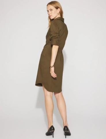NWT White House Black Market(WHBM) Ruched Shirt Dress