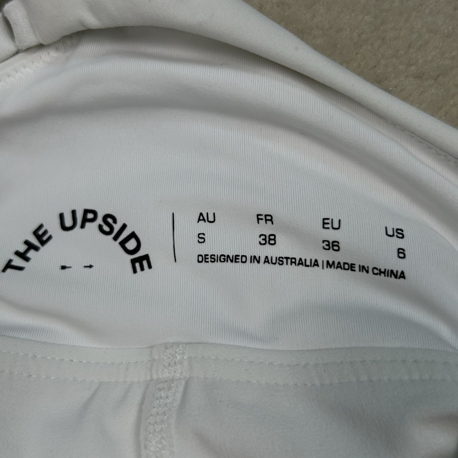 The Upside Womens Small Peached Brooklyn Dress Sleeveless White Built In Shorts