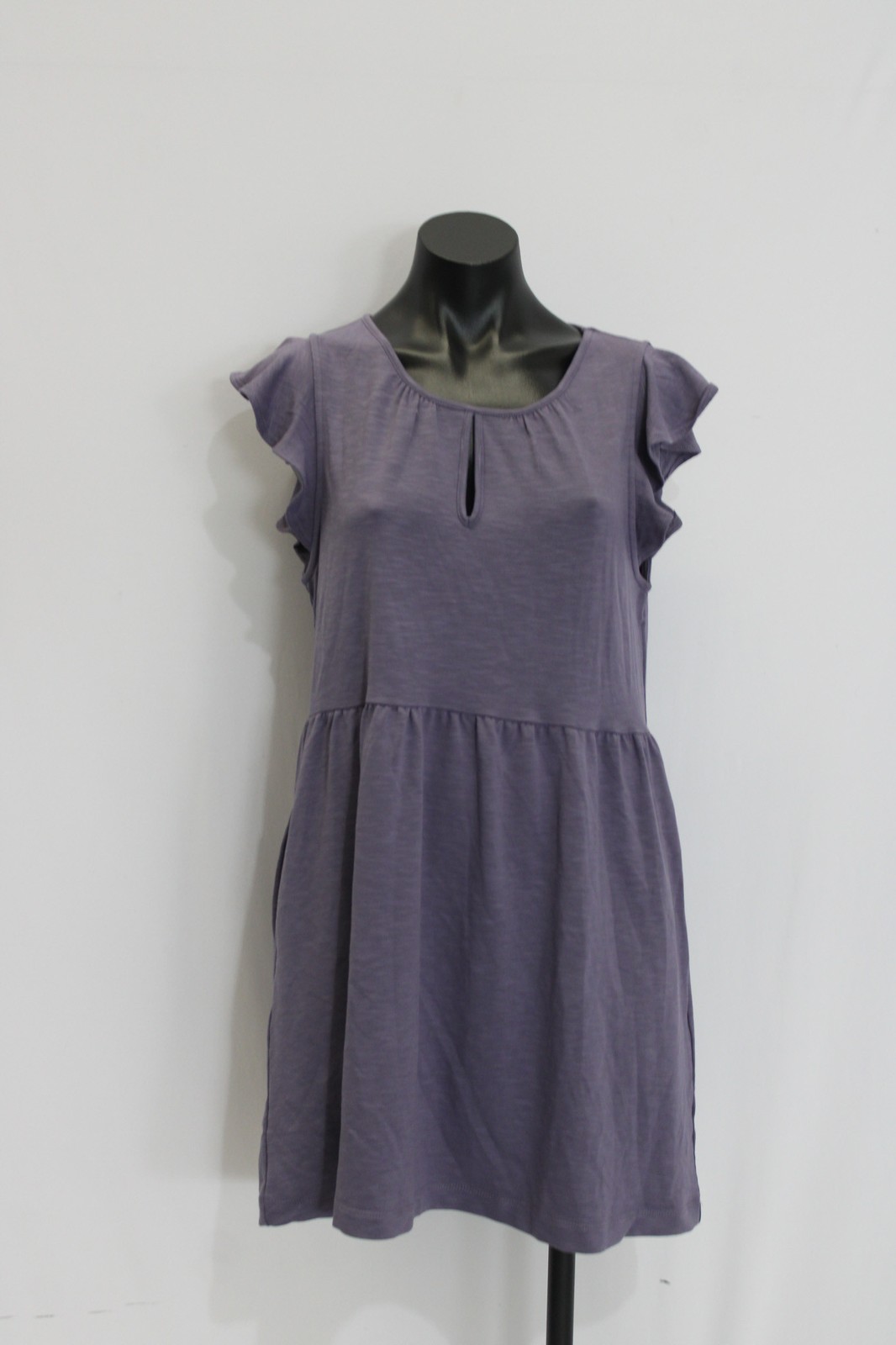 Nine Britton Women’s Petite Louisa Flutter Sleeve Dress EH6 Purple Large NWT
