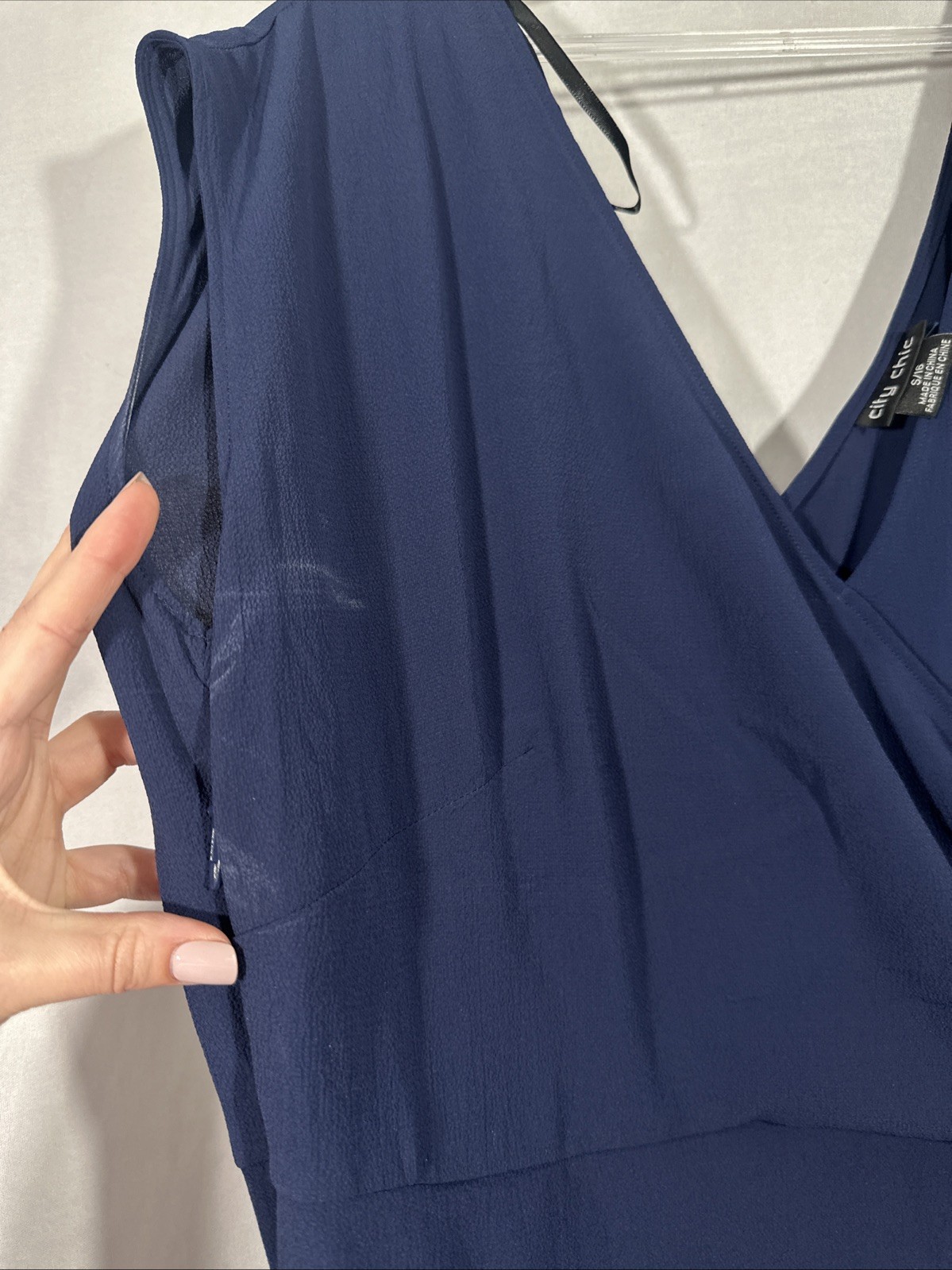 NEW City Chic [ PLUS 16 ] Classic Wrap Style Dress in Navy Blue #U1708