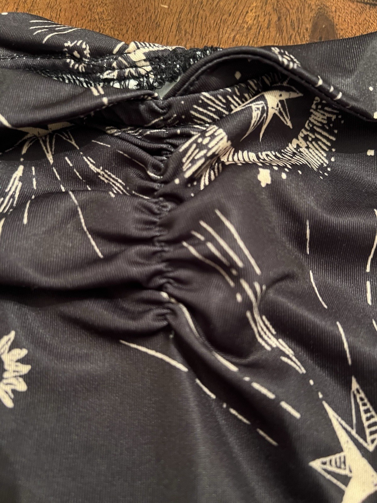 Womens XL Celestial Moon Stars Sun Off Shoulder Mini Dress Bell Sleeve Goth Boho