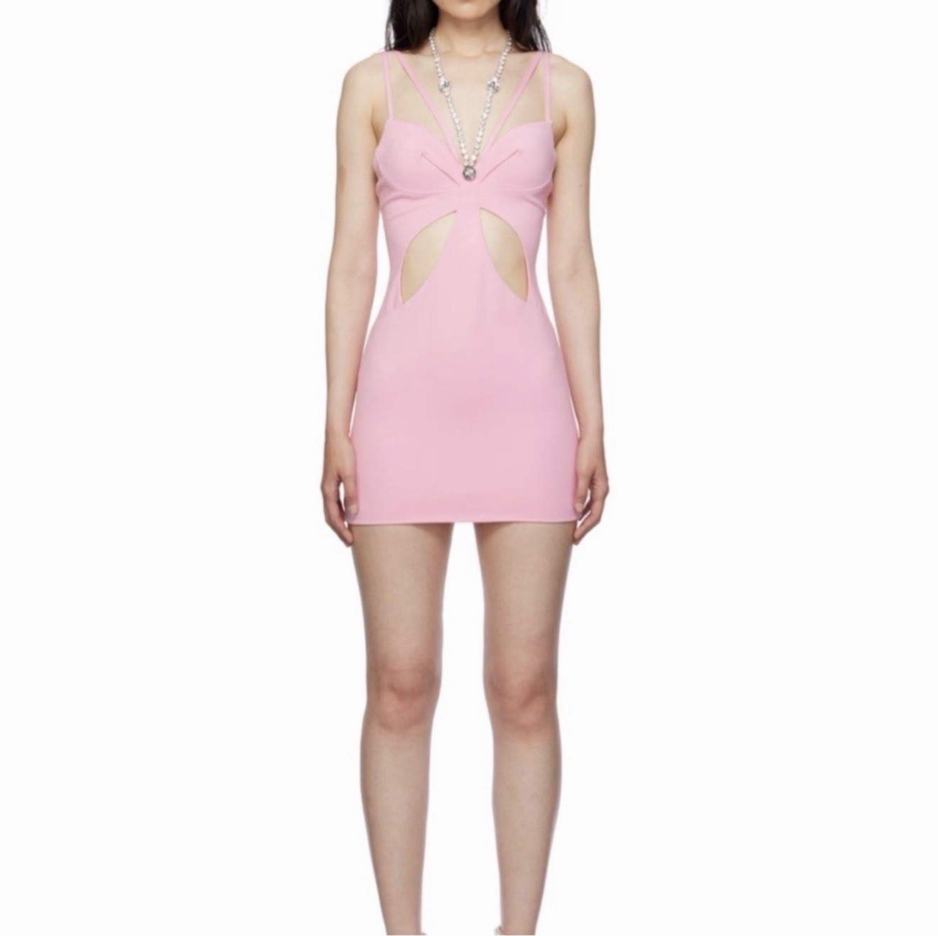Pink AREA Butterfly Mini Dress Size US 14