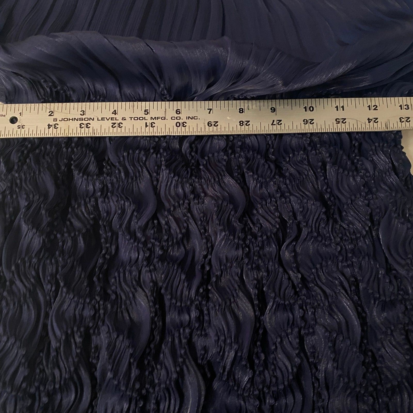 NWT Costarellos Tamiris Metallic Lurex Crepon Bouclé Mini Dress Navy 4