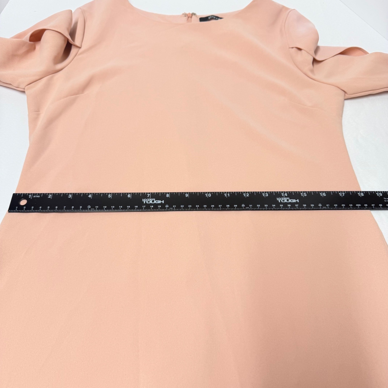 DO+BE Crepe Shift Dress Womens Large Pink New Split Bell Cape Sleeve Mini Dress