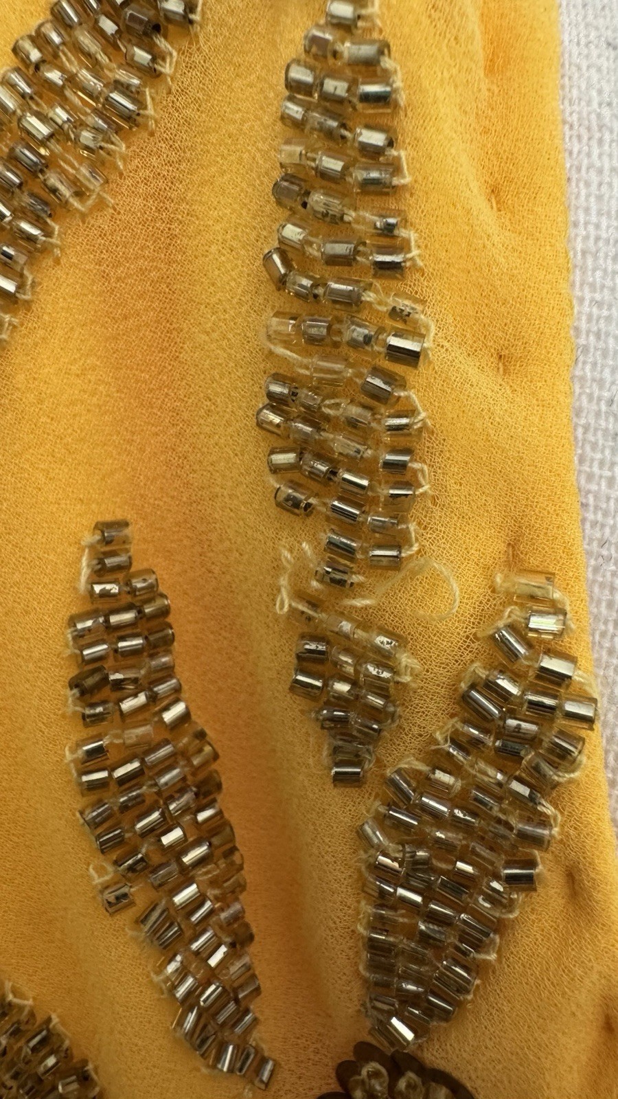 Beaded Golden Yellow Wedding Guest Midi Dress US 4-6 Virgos Lounge UK10