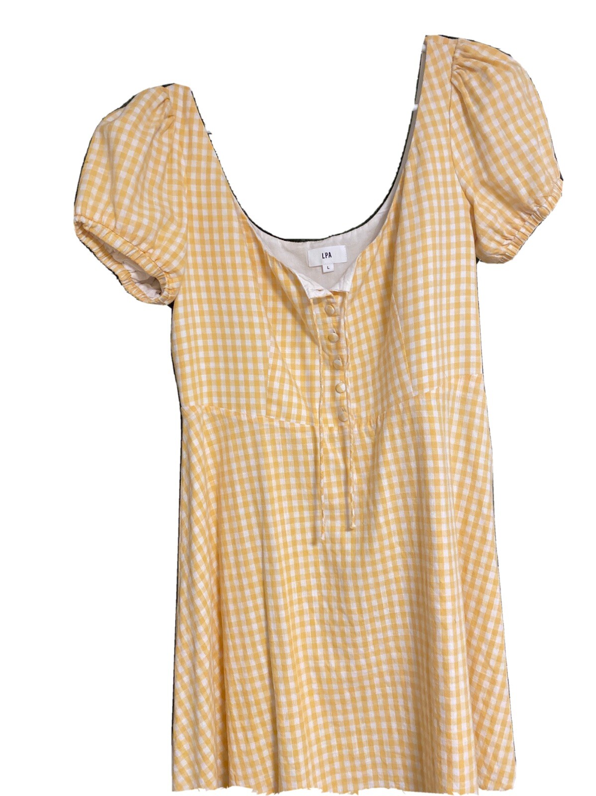 lpa large summer dress y2k 90s Yellow perisian style Fits Like A M No Stretch